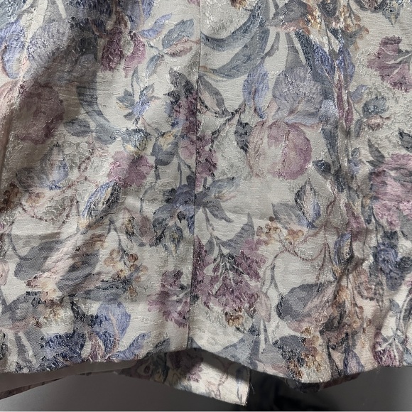 Vintage 80s Pierre Lamonte Floral Metallic Jacquard Blazer Womens Size XL Spring - Picture 14 of 16